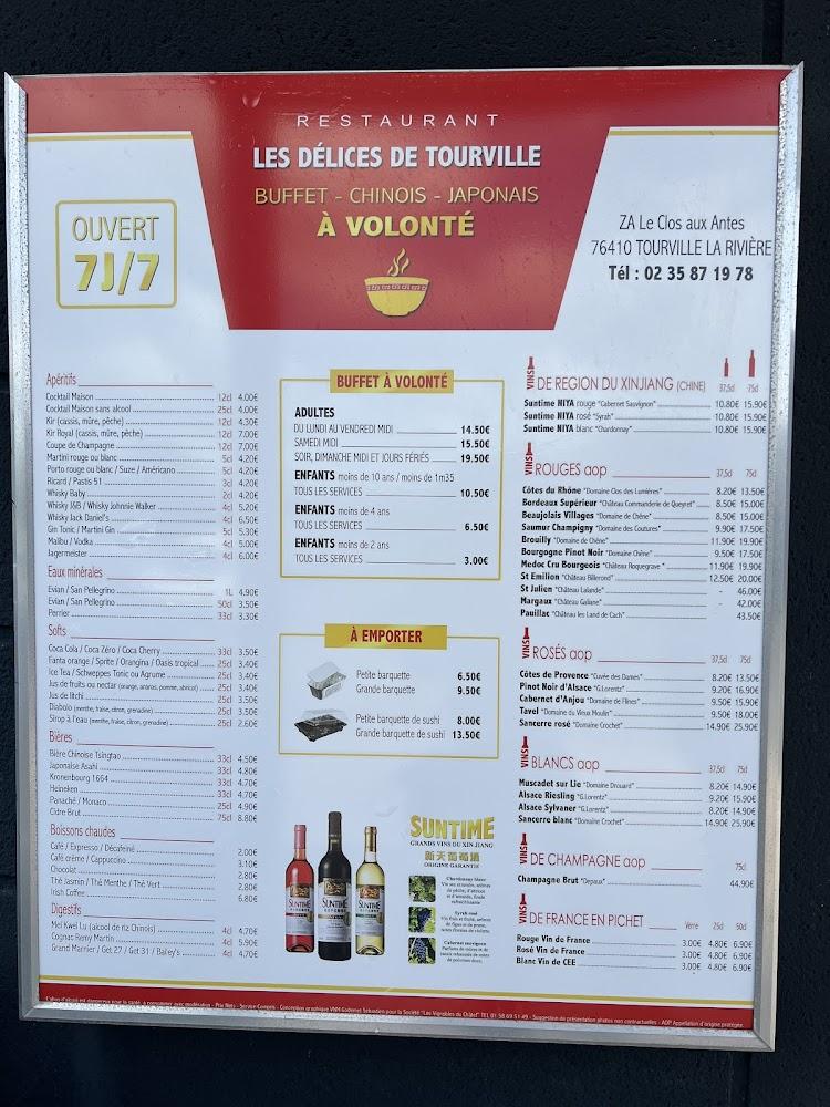 Restaurant asiatique Les délices de Tourville Buffet à volonté - Menu Image 3